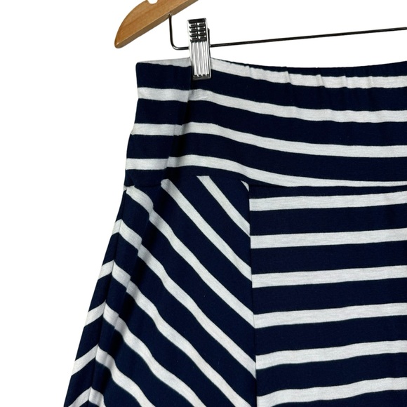 Style & Co Maxi Skirt Navy White Stripes Size Large - Picture 6 of 8